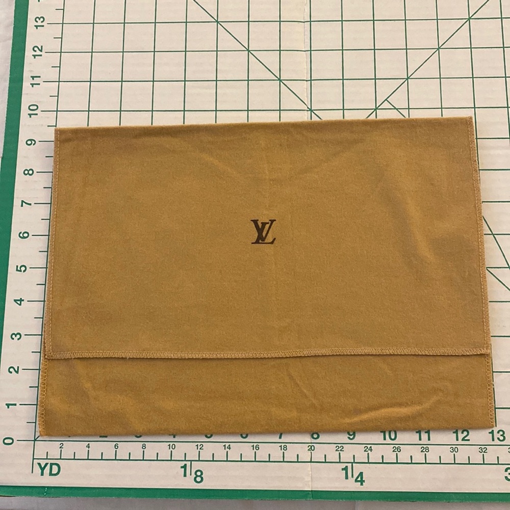 Authentic Louis Vuitton Flap Dust Bag  9”x13” in soft Carmel colored felt